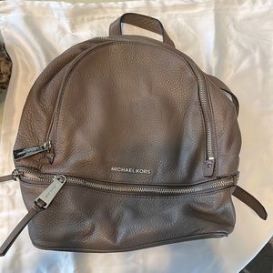 Michael Kors Brown Leather Backpack